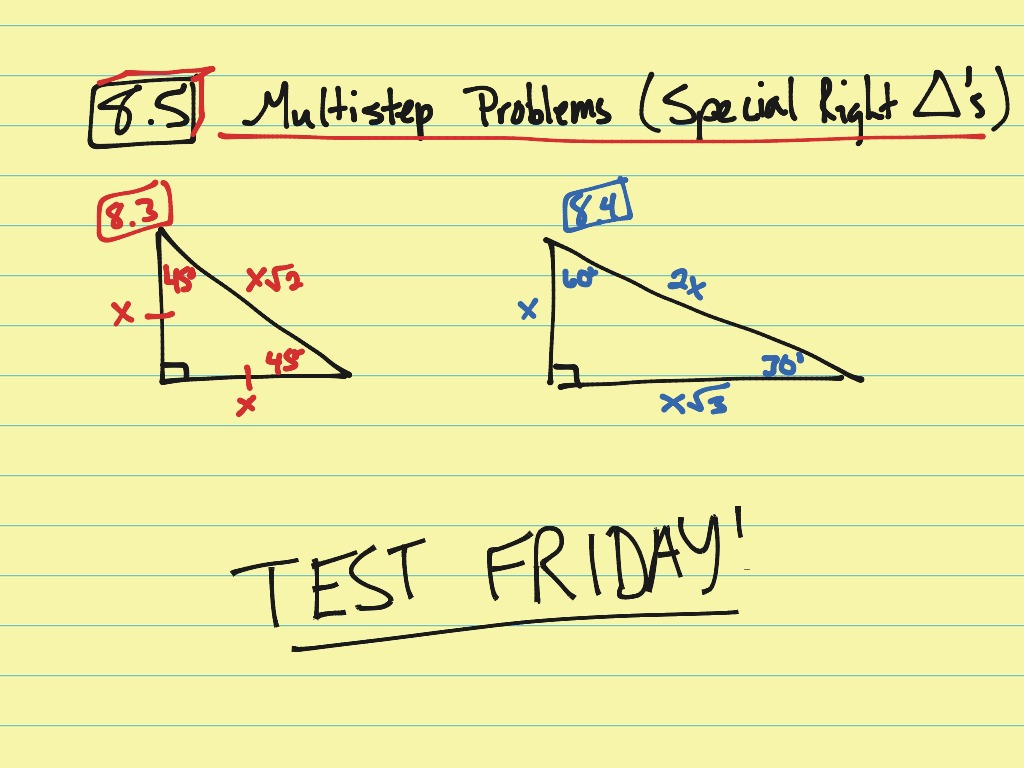 How To Solve A Special Right Triangle