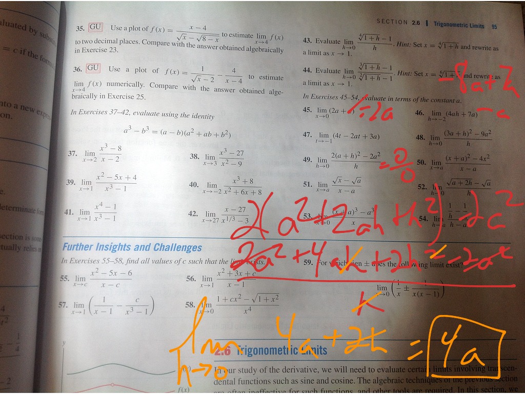 Evaluating Limits Algebraically Pdf