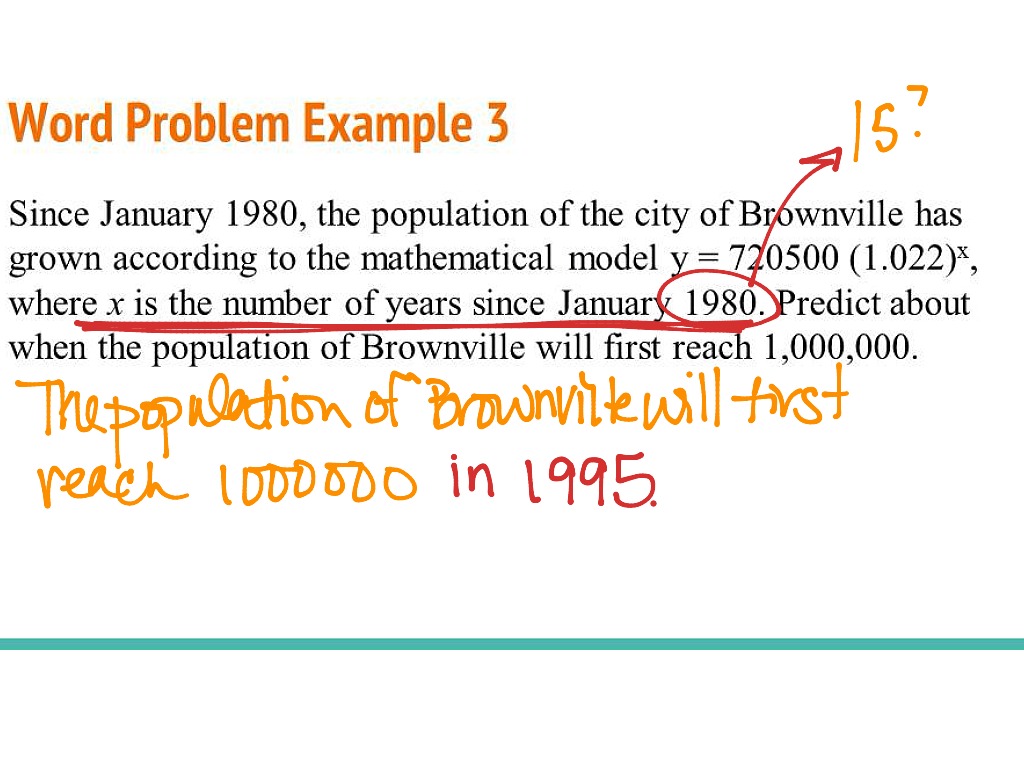 Solving Exponential Word Problems